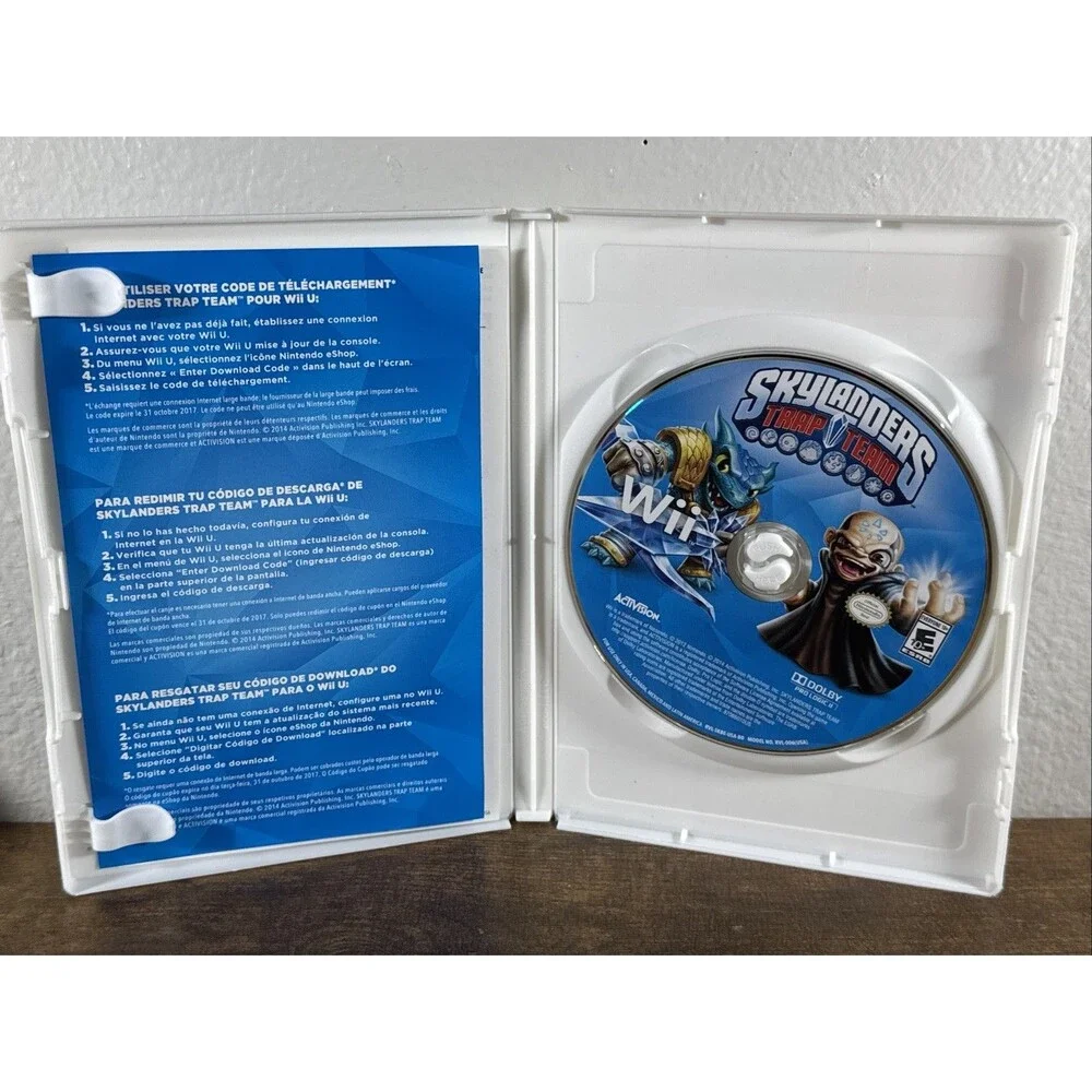 Skylanders Trap Team Wii Game Disc Case Activision E10+ NTSC-U/C 2014